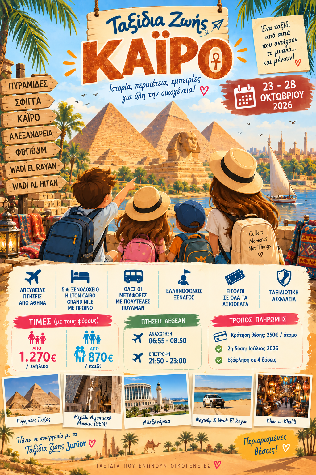 Κάιρο 23/10 - 28/10 Κράτηση